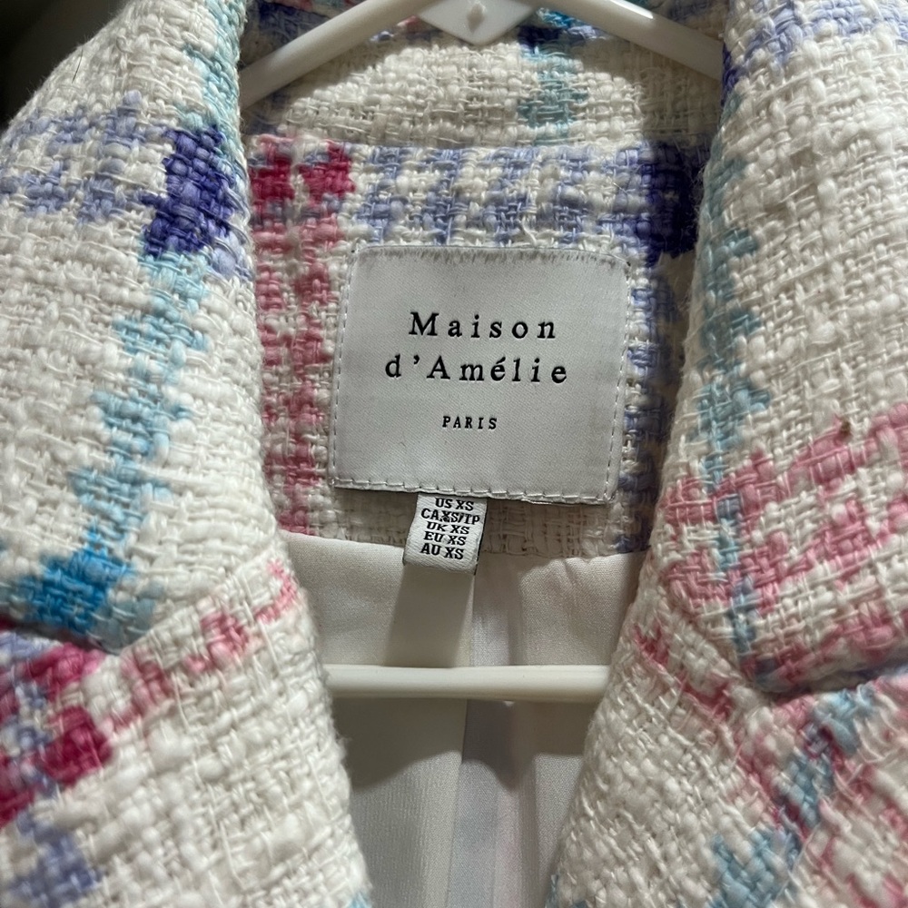 Plaid Double-Breasted Blazer - image 3